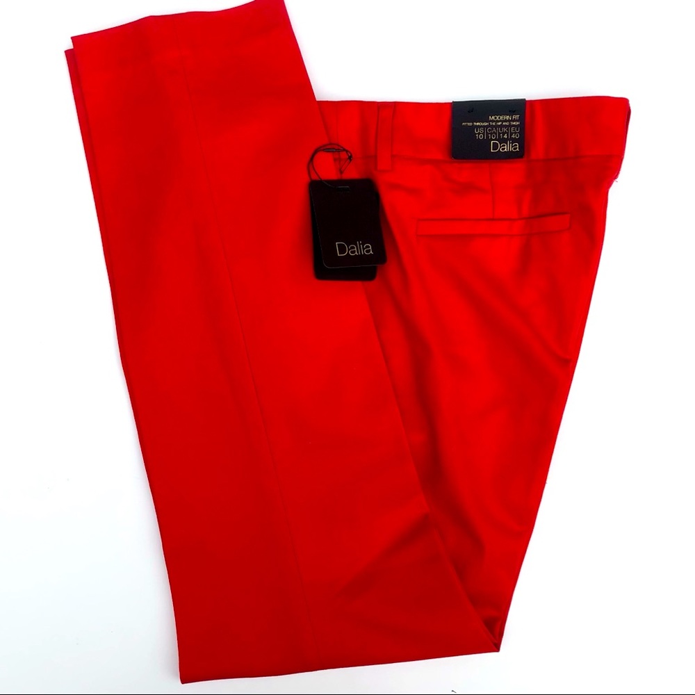 Dalia modern fit red pants